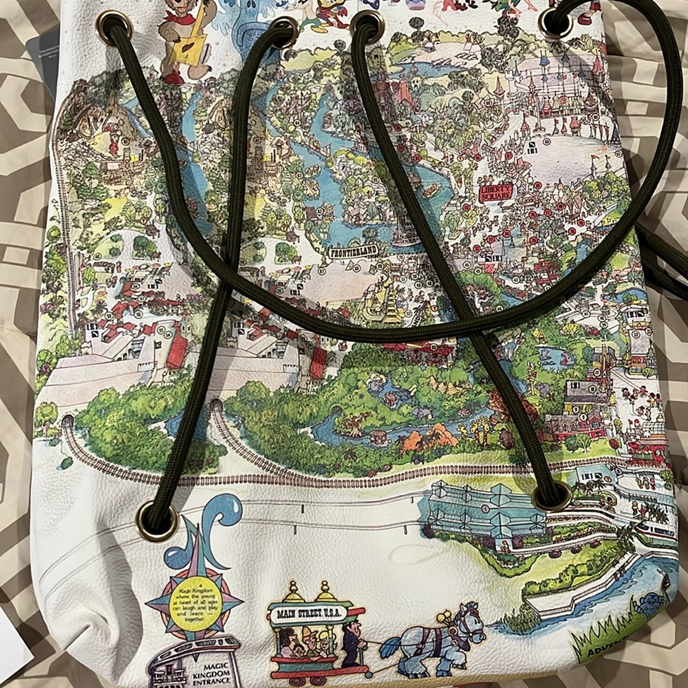 NWT Disney Parks Magic Kingdom Map Bag - Picture 2 of 3